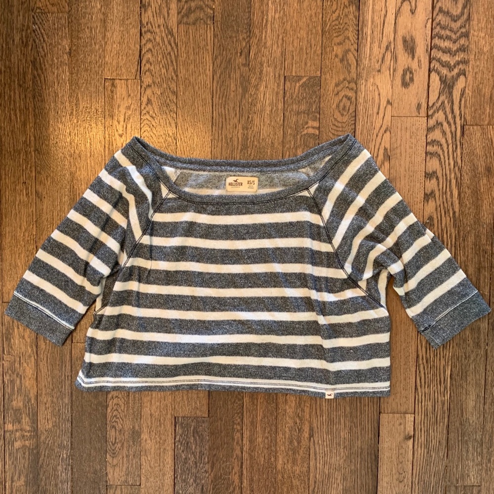 Hollister Striped Cropped Sweater